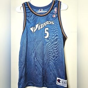 Vintage Youth Champion NBA Wizards Juwan Howard #5 Jersey, Size XL